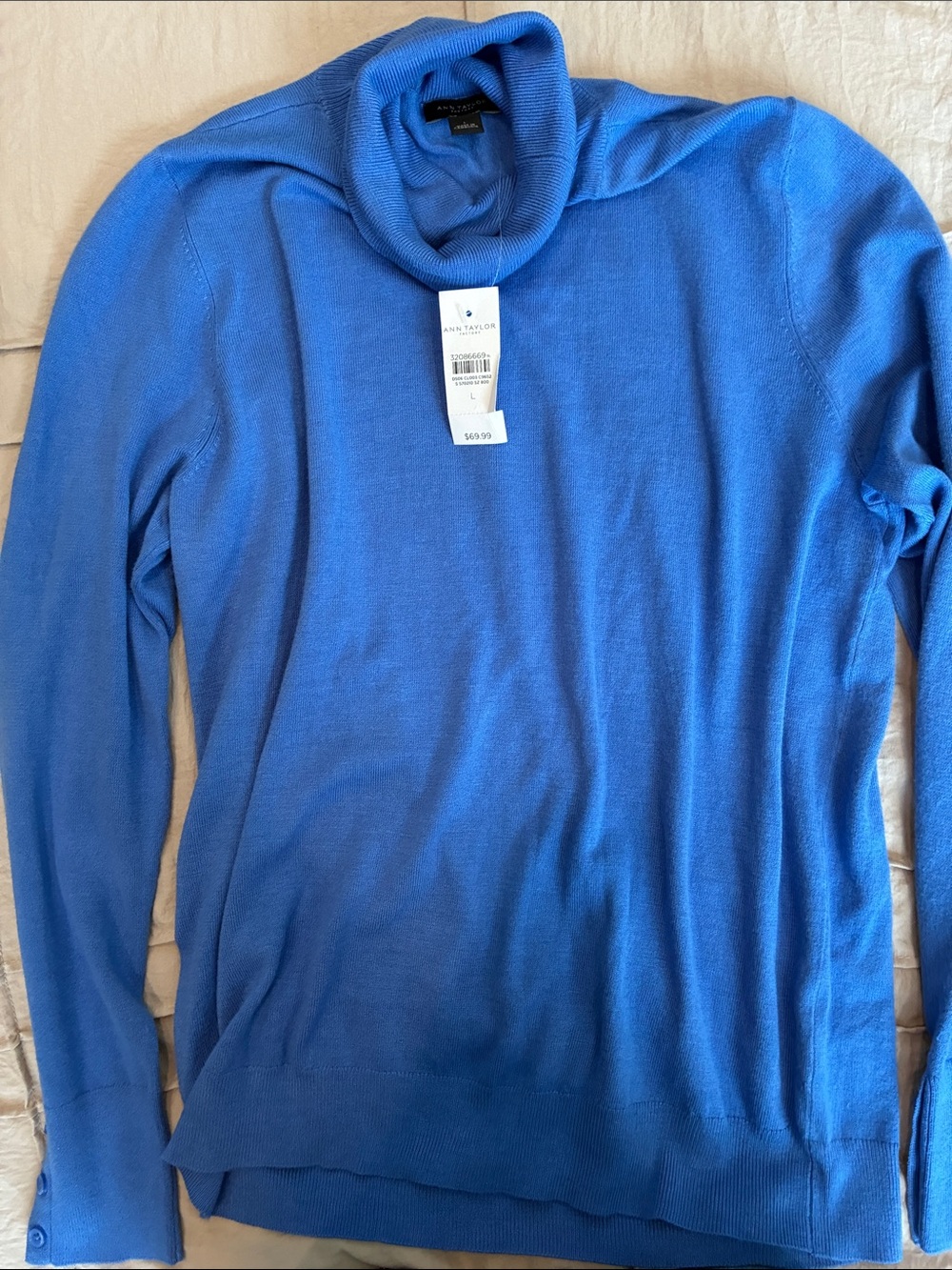 Ann Taylor Royal Blue Turtleneck Sweater